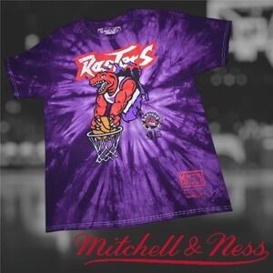 Mitchell & Ness T-Shirt Mens Toronto Raptors Tie Dye Purple Large